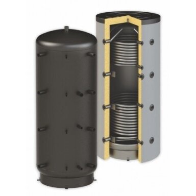 Akumuliacinė talpa Sun System PBM-R2 1500 su 2 gyvatukais, 1500 l