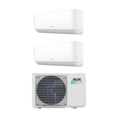 AUX AM2-H18/4DR3S išorinis + 2 vnt. AMWM-H09/4R3A(JO) vidiniai blokai multi-split sistema