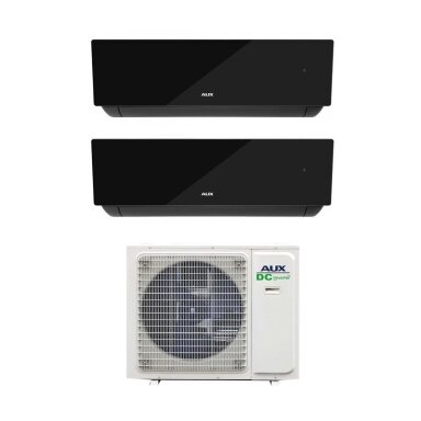 AUX AM2-H18/4DR3S išorinis blokas + 2 vnt. AMWM-H09/4R3A(JP) - Juodas vidinia blokai multi-split sistema