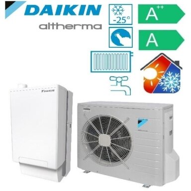Hibridinis šilumos siurblys oras-vanduo/dujos Daikin EVLQ08CV3 10,02kW