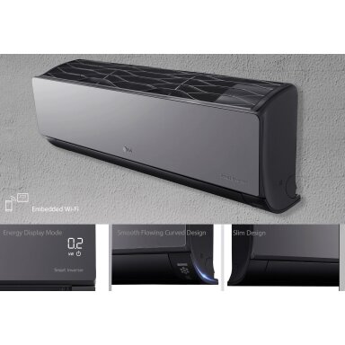 LG Artcool Mirror AC18BK oro kondicionierius 5,0/5,8kW