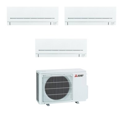 Mitsubishi Electric MXZ-3F54VF išorinis blokas + 3 vnt. MSZ-AP25VGK vidiniu bloku multi-split sistema