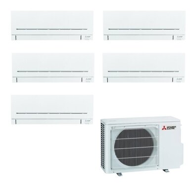 Mitsubishi Electric MXZ-5F102VF išorinis blokas + 5 vnt. MSZ-AP25VGK vidiniu bloku multi-split sistema