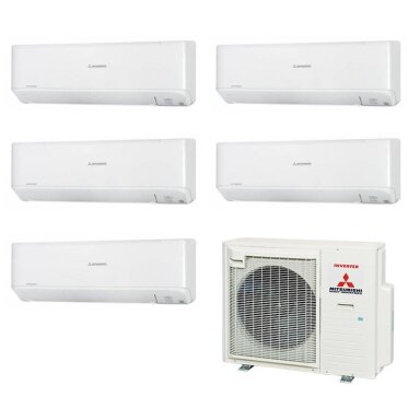 Mitsubishi Heavy Industries SCM 100 ZS-W išorinis blokas + 5 vnt SRK 25 ZS-W vidiniu bloku multi-split sistema