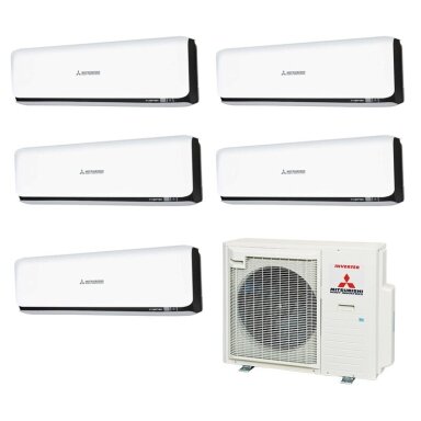 Mitsubishi Heavy Industries SCM 100 ZS-W išorinis blokas + 5 vnt. SRK 25 ZS-WT / WB vidiniu bloku multi-split sistema