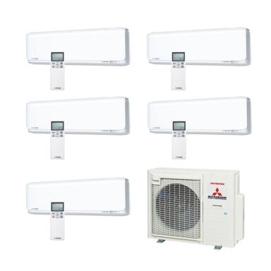 Mitsubishi Heavy Industries SCM 100 ZS-W išorinis blokas + 5 vnt SRK 25 ZSX-W vidiniu bloku multi-split sistema