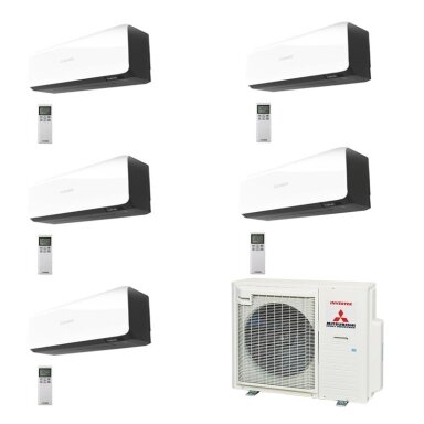 Mitsubishi Heavy Industries SCM 100 ZS-W išorinis blokas + 5 vnt SRK 25 ZSX-WT / WB vidiniu bloku multi-split sistema