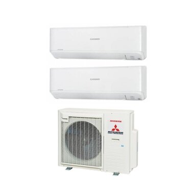 Mitsubishi Heavy Industries SCM 30 ZS-W išorinis blokas + 2 vnt SRK 25 ZS-W vidiniu bloku multi-split sistema