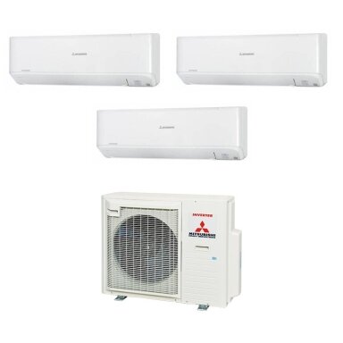 Mitsubishi Heavy Industries SCM 41 ZS-W išorinis blokas + 3 vnt SRK 25 ZS-W vidiniu bloku multi-split sistema