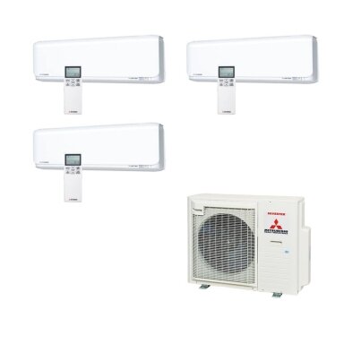Mitsubishi Heavy Industries SCM 41 ZS-W išorinis blokas + 3 vnt SRK 25 ZSX-W vidiniu bloku multi-split sistema