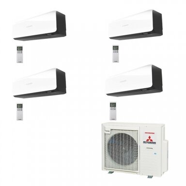 Mitsubishi Heavy Industries SCM 71 ZS-W išorinis blokas + 4 vnt SRK 25 ZSX-WT / WB vidiniu bloku multi-split sistema