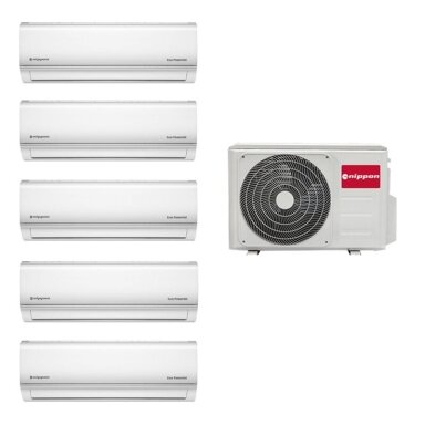 NIPPON N50D-42HFN8-Q išorinis multi-split sistemos blokas + 5 vnt NSAFAU-09HRDNX sieniniai vidiniai blokai