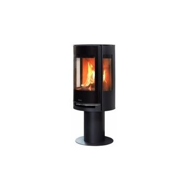 Plieninė krosnelė ADURO 9-3 LUX, su šoniniais stiklais, ant kojos, 6kW
