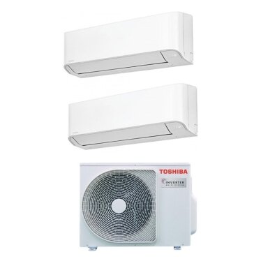 Toshiba RAS-2M14G3AVG-E išorinis blokas + 2 vnt. RAS-B10E2KVG-E vidiniai blokai multi-split sistema
