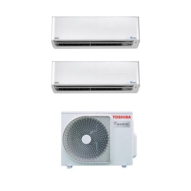 Toshiba RAS-2M14G3AVG-E išorinis blokas + 2 vnt. RAS-M10PKVPG-E vidiniu bloku multi-split sistema