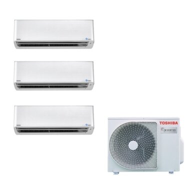 Toshiba RAS-3M18G3AVG-E išorinis blokas + 3 vnt. RAS-M10PKVPG-E vidiniu bloku multi-split sistema