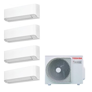 Toshiba RAS-4M27G3AVG-E išorinis blokas + 4 vnt. RAS-B10E2KVG-E vidinia blokai multi-split sistema
