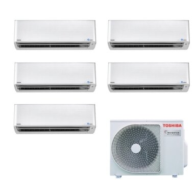 Toshiba RAS-5M34G3AVG-E1 išorinis blokas + 5 vnt. RAS-M10PKVPG-E vidiniu bloku multi-split sistema