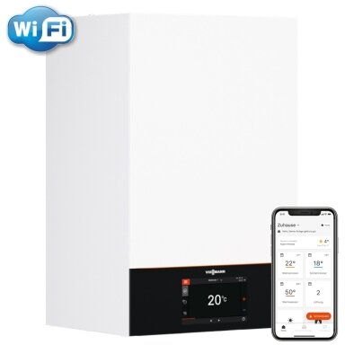 VIESSMANN Vitodens 100-W (25,0kW) kondensacinis dujinis katilas su galimybe pajungti vandens šildytuvą