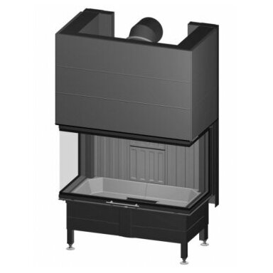 Židinio kapsulė Spartherm Arte 3RL-100h-4S su pakeliamomis durelėmis, 14,3kW